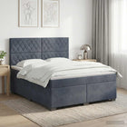Boxspringbed 180x200 cm donkergrijs fluweel