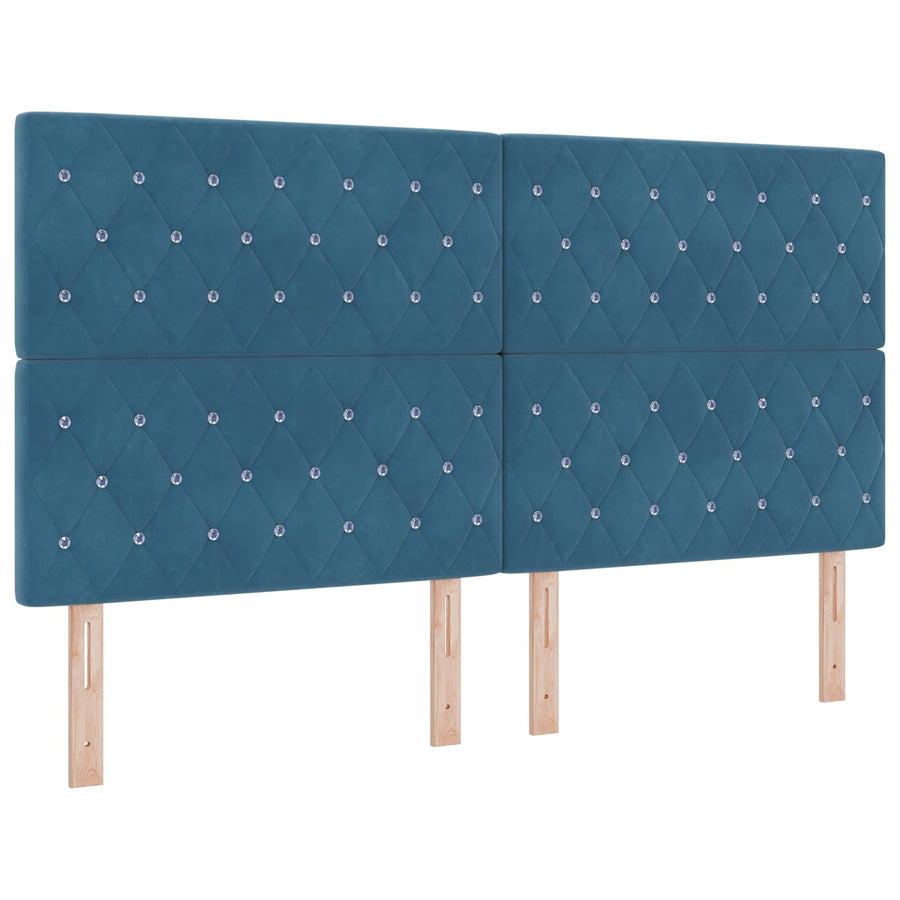 Boxspringbed met matras Blauw 180 x 200 cm Fluweel