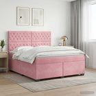 Boxspringbed met matras Roze 160 x 200 cm Fluweel