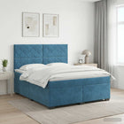 Boxspringbed met matras Blauw 140 x 190 cm Fluweel