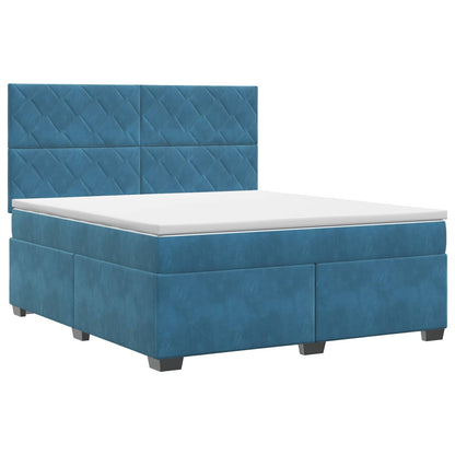Boxspringbed met matras Blauw 180 x 200 cm Fluweel