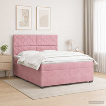 Boxspringbed met matras Roze 160 x 200 cm Fluweel