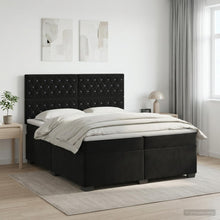Boxspringbed met matras Zwart 200 x 200 cm Fluweel
