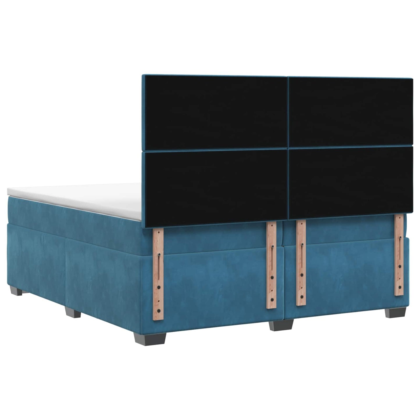 Boxspringbed met matras Blauw 200 x 200 cm Fluweel