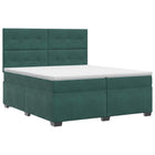 Boxspringbed met matras Donkergroen 200 x 200 cm Fluweel