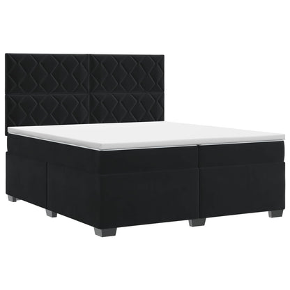 Boxspringbed met matras Zwart 200 x 200 cm Fluweel