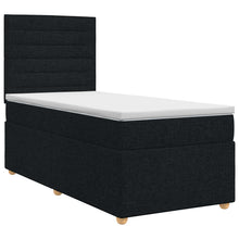 Boxspringbed met matras met hoofdeinde Zwart 80 x 200 cm Stof
