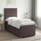 Boxspringbed 80 x 200 cm donkerbruin met matras
