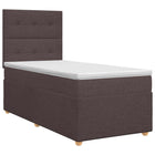 Boxspringbed met matras Donkerbruin 80 x 200 cm Stof