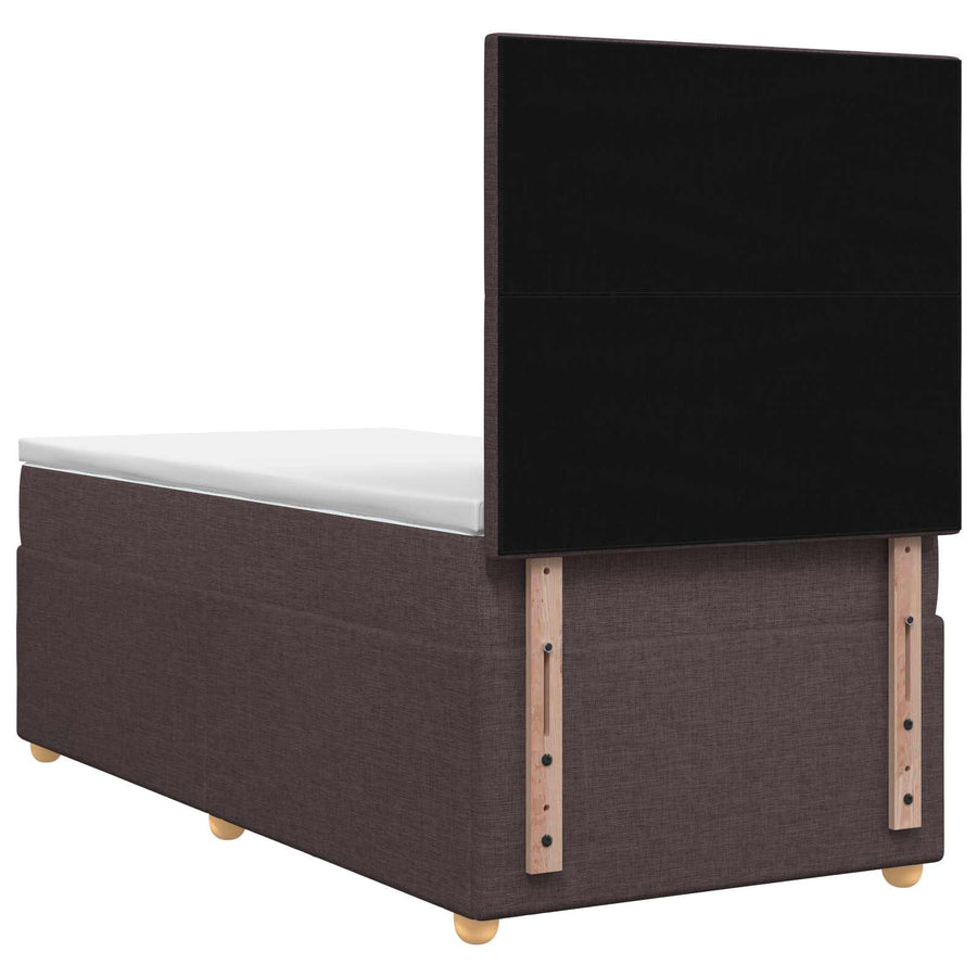 Boxspringbed met matras Donkerbruin 80 x 200 cm Stof