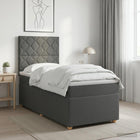 Boxspringbed met matras 90x190 cm donkergrijs