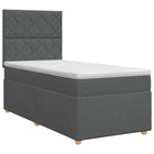 Boxspringbed met matras 80x200 cm donkergrijs