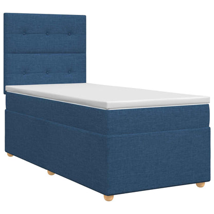 Boxspringbed met matras met hoofdeinde Blauw 90 x 190 cm Stof