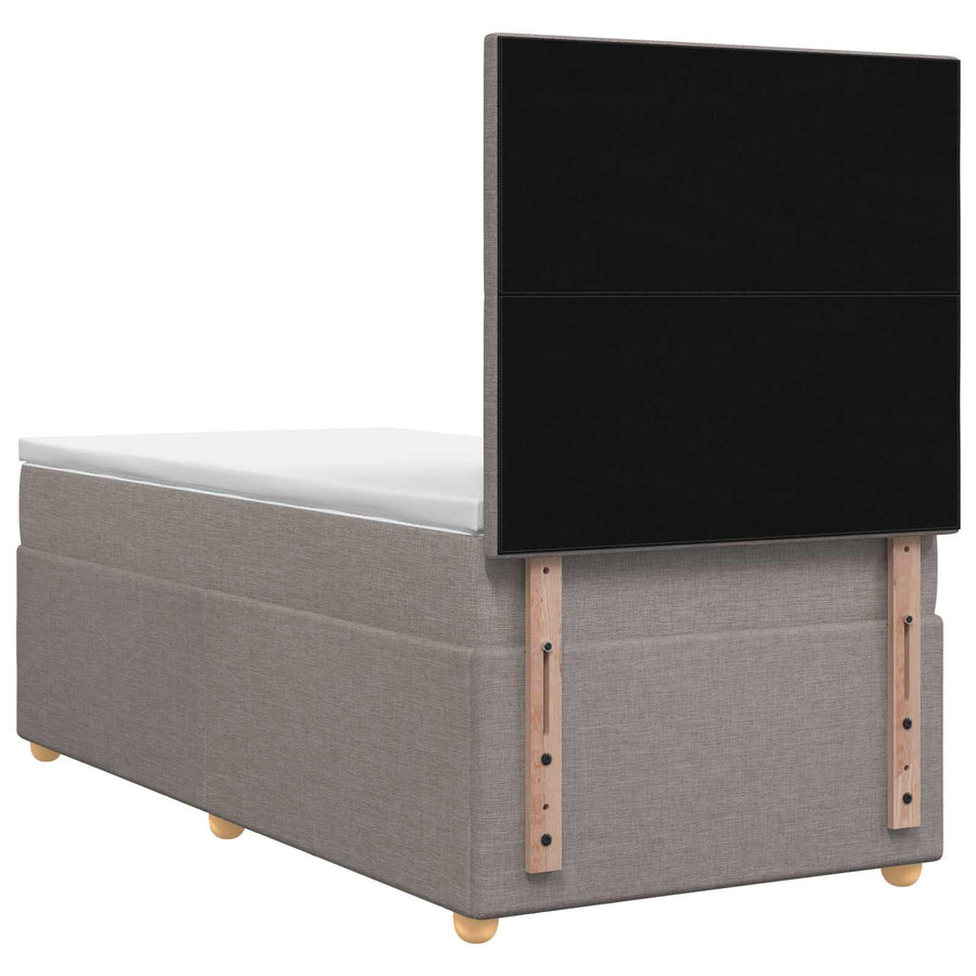 Boxspringbed met matras met hoofdeinde Taupe 90 x 200 cm Stof