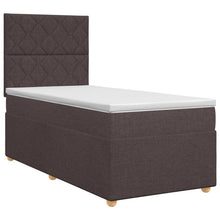 Boxspringbed met matras Donkerbruin 90 x 200 cm Stof