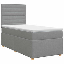 Boxspringbed met matras Lichtgrijs 100 x 200 cm Stof