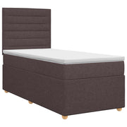 Boxspringbed 100x200 cm donkerbruin stof