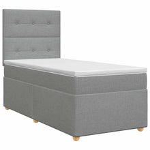 Boxspringbed met matras Lichtgrijs 100 x 200 cm Stof