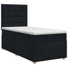 Boxspringbed met matras met hoofdeinde Zwart 100 x 200 cm Stof