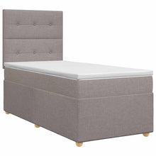 Boxspringbed met matras met hoofdeinde Taupe 100 x 200 cm Stof