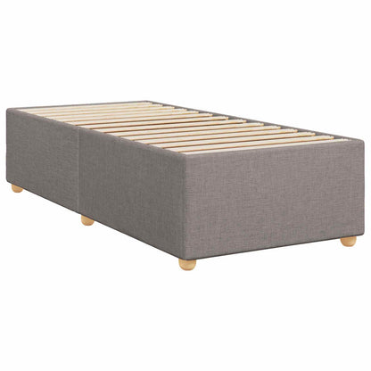 Boxspringbed met matras met hoofdeinde Taupe 100 x 200 cm Stof