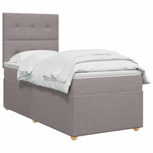 Boxspringbed met matras met hoofdeinde Taupe 100 x 200 cm Stof
