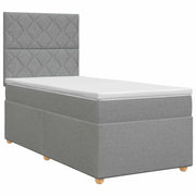 Boxspringbed met matras 100x200 cm lichtgrijs