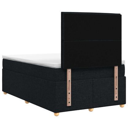 Boxspringbed met matras met hoofdeinde Zwart 120 x 190 cm Stof