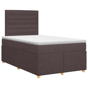 Boxspringbed donkerbruin 120x190 cm stof