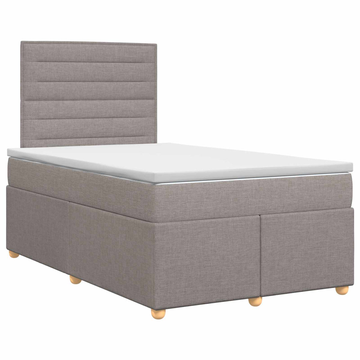 Boxspringbed met matras met hoofdeinde Taupe 120 x 190 cm Stof
