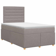 Boxspringbed met matras met hoofdeinde Taupe 120 x 190 cm Stof