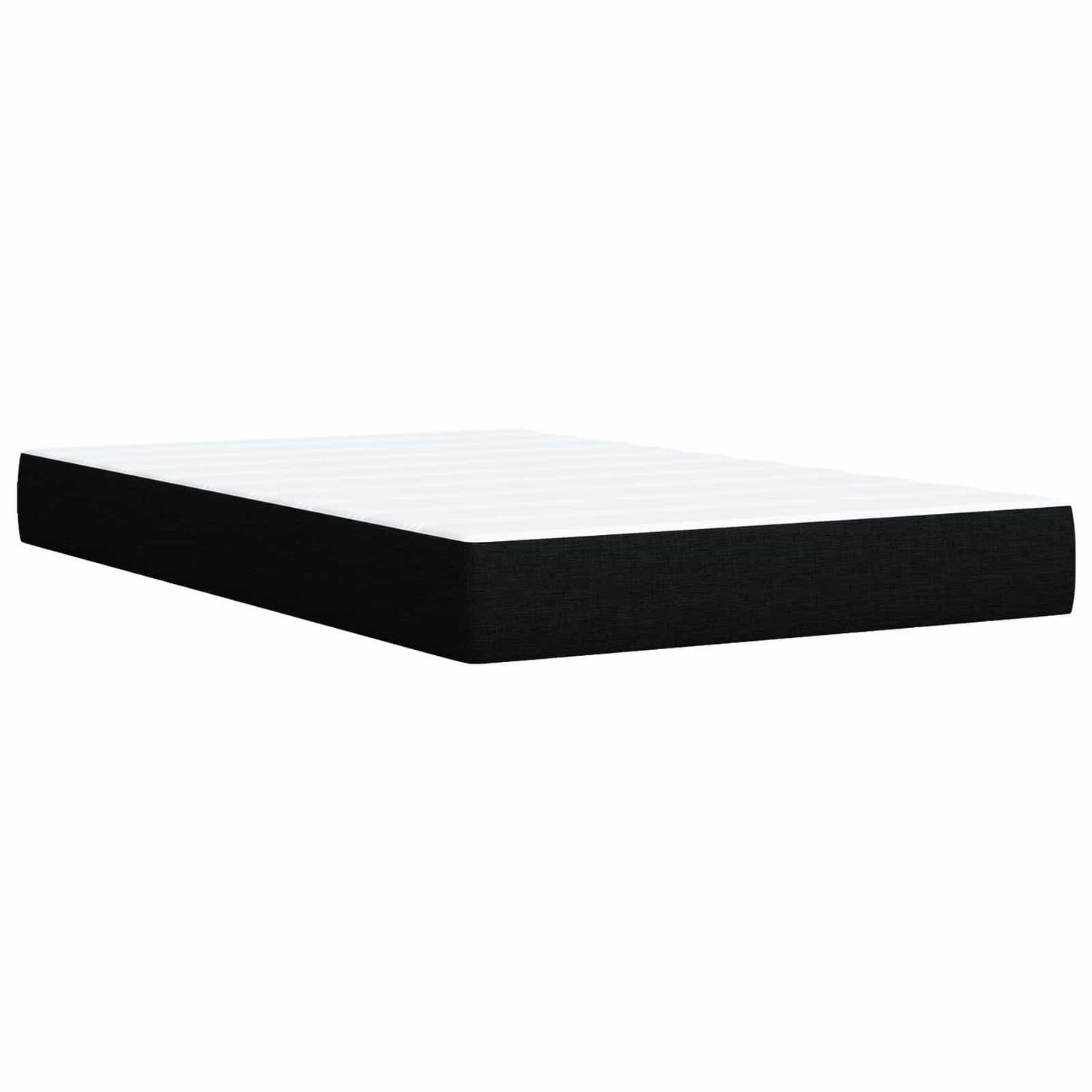 Boxspringbed met matras met hoofdeinde Zwart 120 x 190 cm Stof