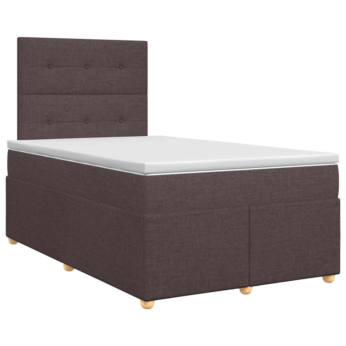 Boxspringbed met matras Donkerbruin 120 x 190 cm Stof