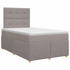 Boxspringbed 120x190 cm taupe met matras