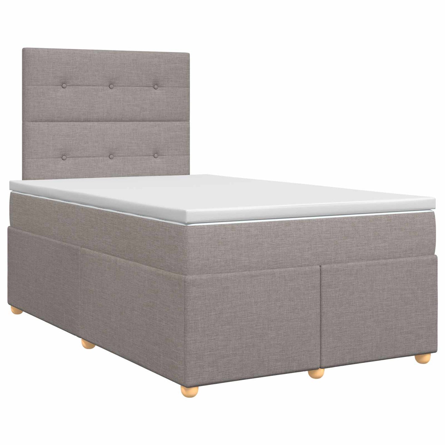 Boxspringbed met matras met hoofdeinde Taupe 120 x 190 cm Stof