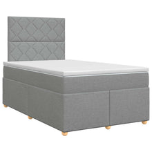 Boxspringbed met matras Lichtgrijs 120 x 190 cm Stof