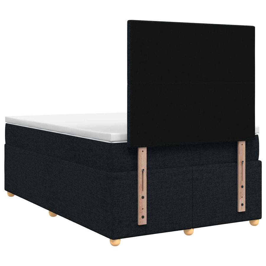 Boxspringbed met matras met hoofdeinde Zwart 120 x 190 cm Stof
