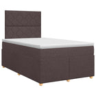 Boxspringbed met matras Donkerbruin 120 x 190 cm Stof