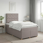 Boxspringbed met matras met hoofdeinde Taupe 120 x 190 cm Stof
