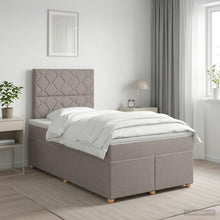 Boxspringbed met matras met hoofdeinde Taupe 120 x 190 cm Stof