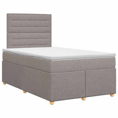 Boxspringbed met matras met hoofdeinde Taupe 120 x 200 cm Stof