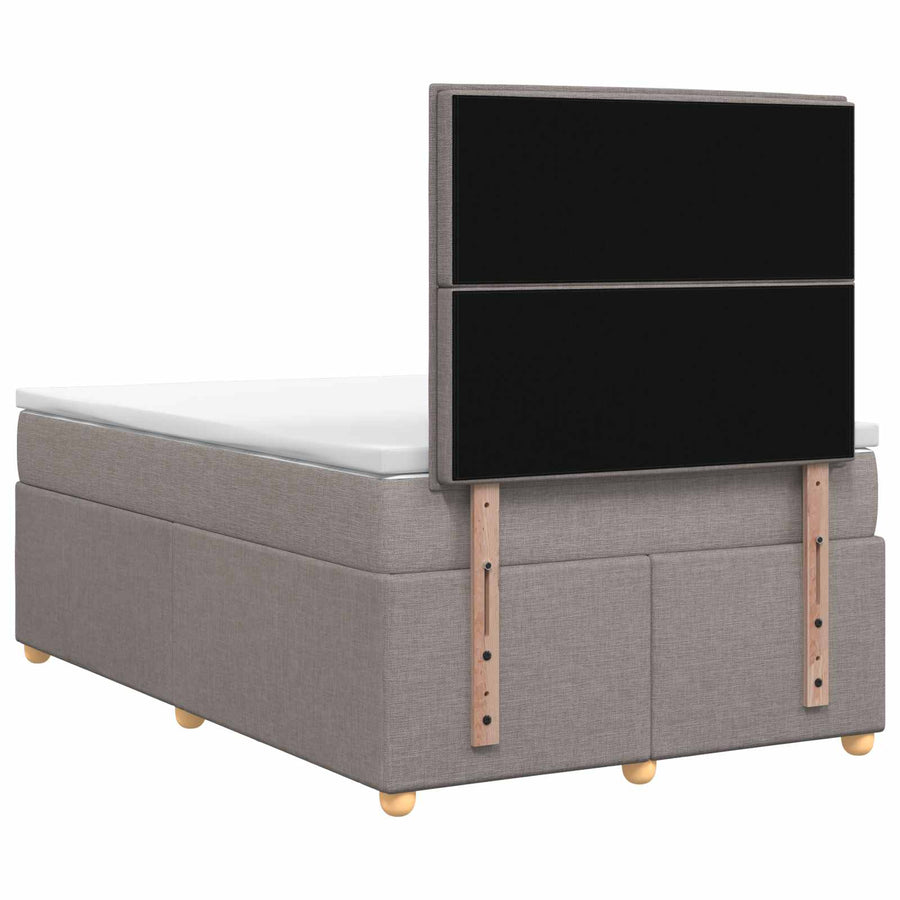 Boxspringbed met matras met hoofdeinde Taupe 120 x 200 cm Stof