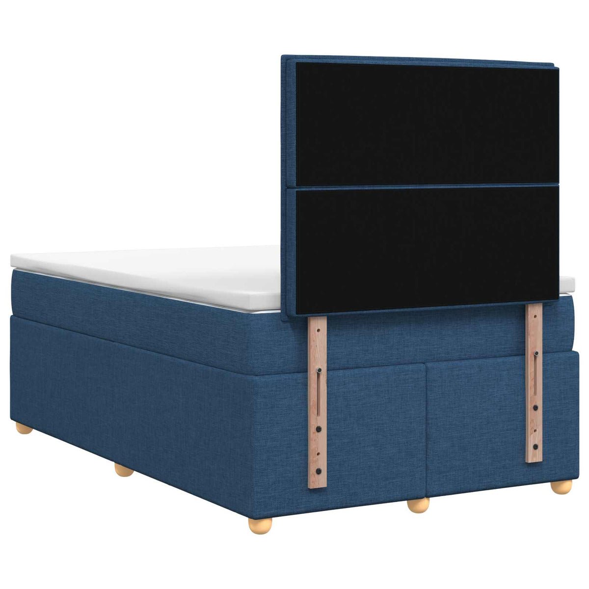 Boxspringbed met matras met hoofdeinde Blauw 120 x 200 cm Stof