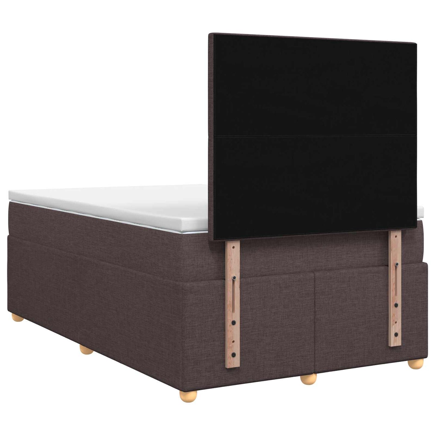 Boxspringbed met matras Donkerbruin 120 x 200 cm Stof