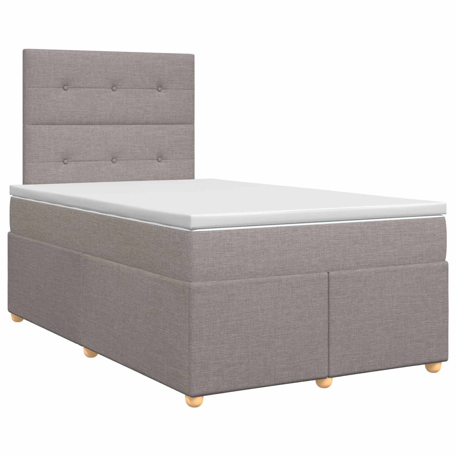 Boxspringbed met matras met hoofdeinde Taupe 120 x 200 cm Stof