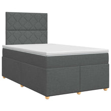 Boxspringbed met matras Donkergrijs 120 x 200 cm Stof