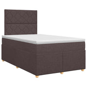 Boxspringbed met matras 120x200 cm donkerbruin stof