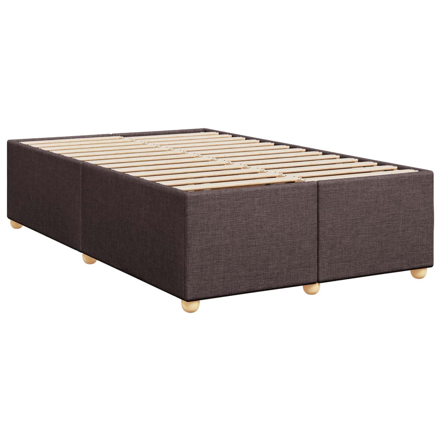 Boxspringbed met matras Donkerbruin 120 x 200 cm Stof