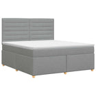 Boxspringbed met matras Lichtgrijs 140 x 190 cm Stof