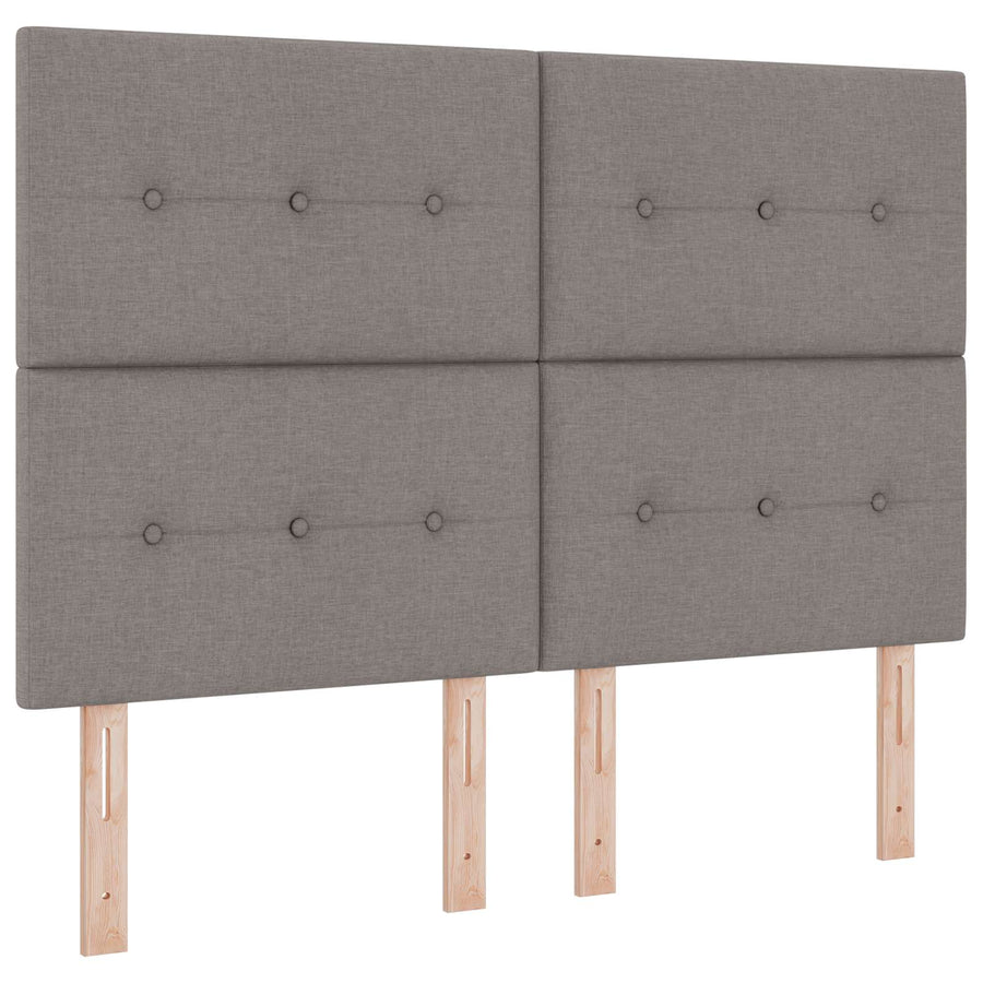 Boxspringbed met matras met hoofdeinde Taupe 140 x 200 cm Stof